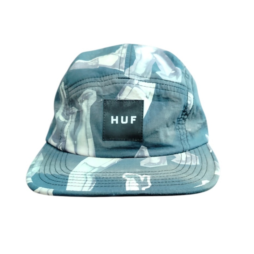 HUF Men's Teal Camo 5-Panel Cap